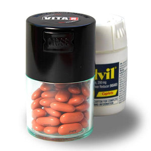 Vitavac container (example for story with pills)