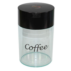 Coffee Container Black & Clear & Black Logo