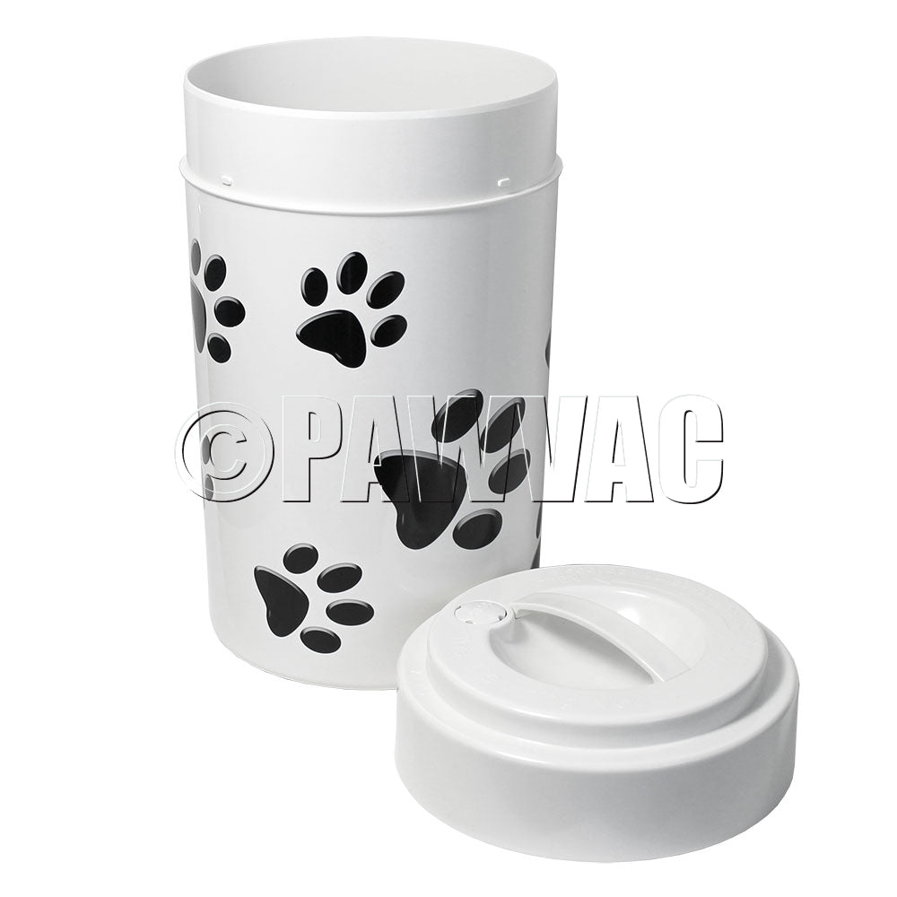 PawShelf Vacuum Dog & Cat Food Storage Container, White, Medium