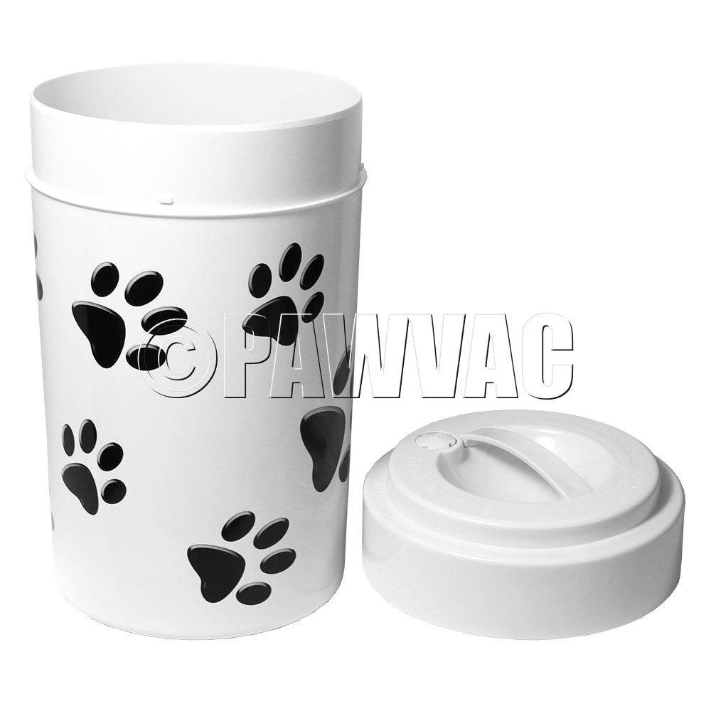 PawShelf Vacuum Dog & Cat Food Storage Container, White, Medium